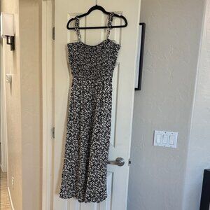Madewell Black and White Floral Dress
